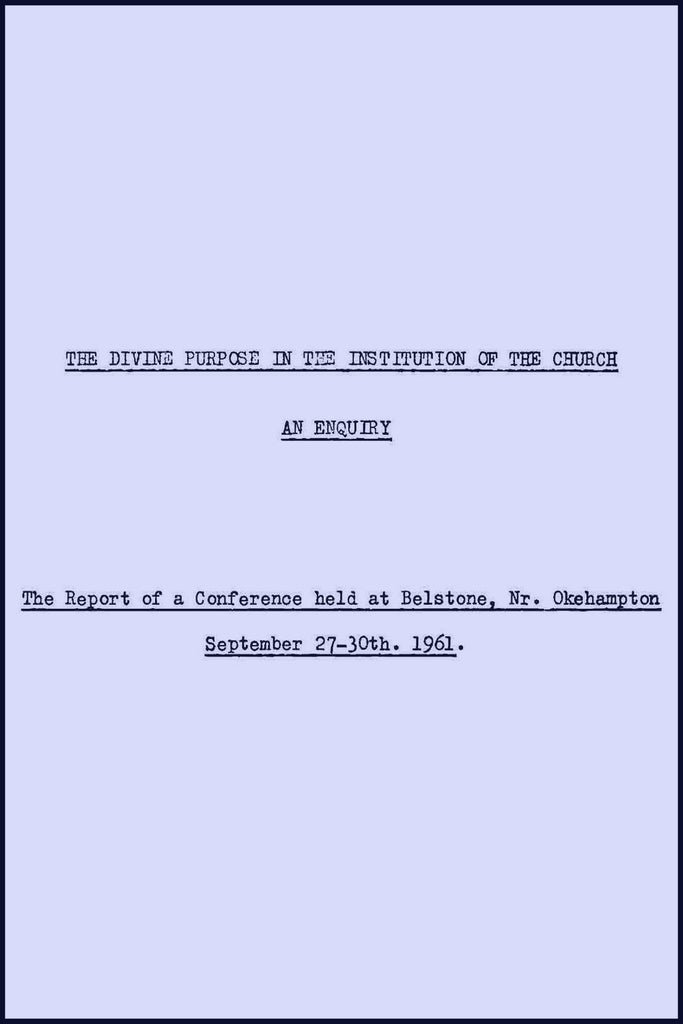 The Devon Conference Papers, Belstone, September 1961 - ebook