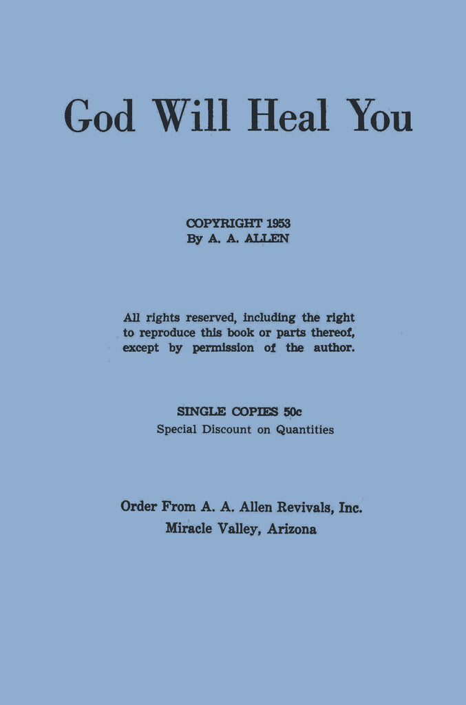 God Will Heal You - A. A. Allen - eBook